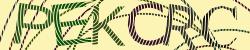 Darstellung des Captcha-Codes.