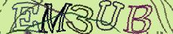 Darstellung des Captcha-Codes.